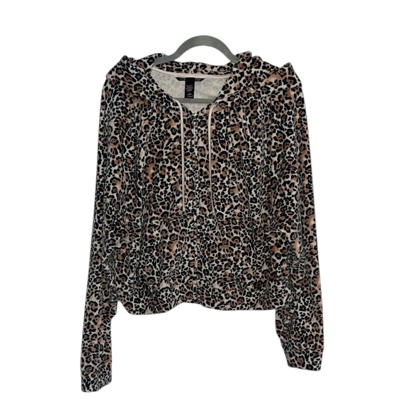 Victoria's Secret Animal Print Hoodie Size Large - Picture 4 of 8